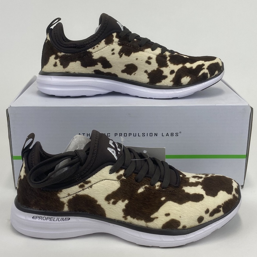 APL Women's Iconic Phantom Shoes Size 5.5 Brown Cow‎ Hair Fur Running Sneakers
